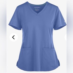 Healing Hands Women's 4-Pocket Scrub Top CEIL BLUE